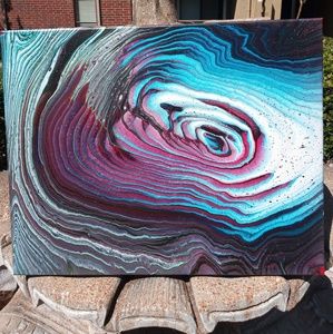 Acrylic hand painted abstract art